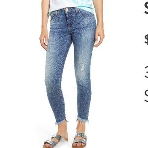 STS Blue high rise frayed hem jeans, size 30